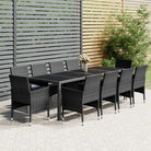 Tuinset met poly rattan en stalen frames voor een elegante buitenruimte - Grijs / 250 cm tafellengte - Tuinsets