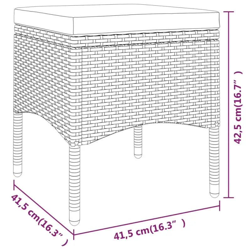 Tuinset met poly rattan en stevig stalen frame voor buitengebruik - Tuinstoelen
