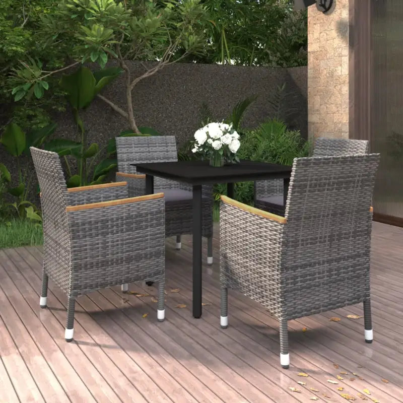Tuinset met poly rattan en stevig stalen frame voor gezellige bijeenkomsten - Tuinsets