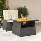 Tuinset met poly rattan en wasbare hoes voor een comfortabele zitervaring - Tuinsets