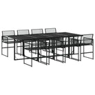 Tuinset met poly rattan gemakkelijk schoon en gehard glas passend voor buiten - Tuinsets