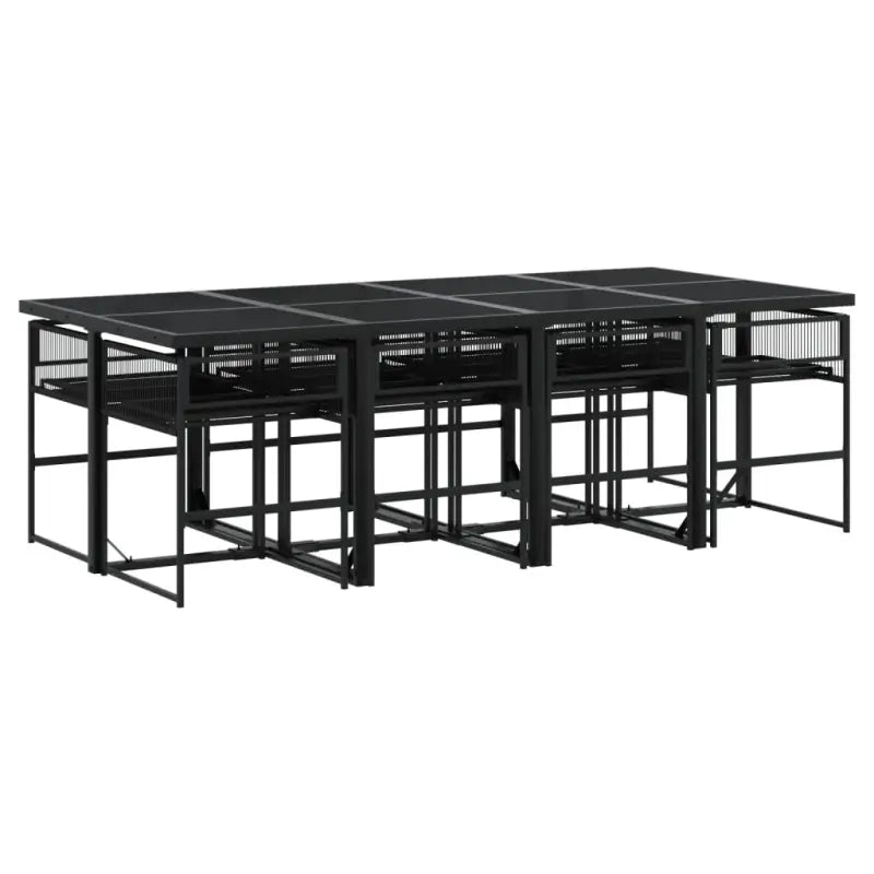 Tuinset met poly rattan gemakkelijk schoon en gehard glas passend voor buiten - Tuinsets
