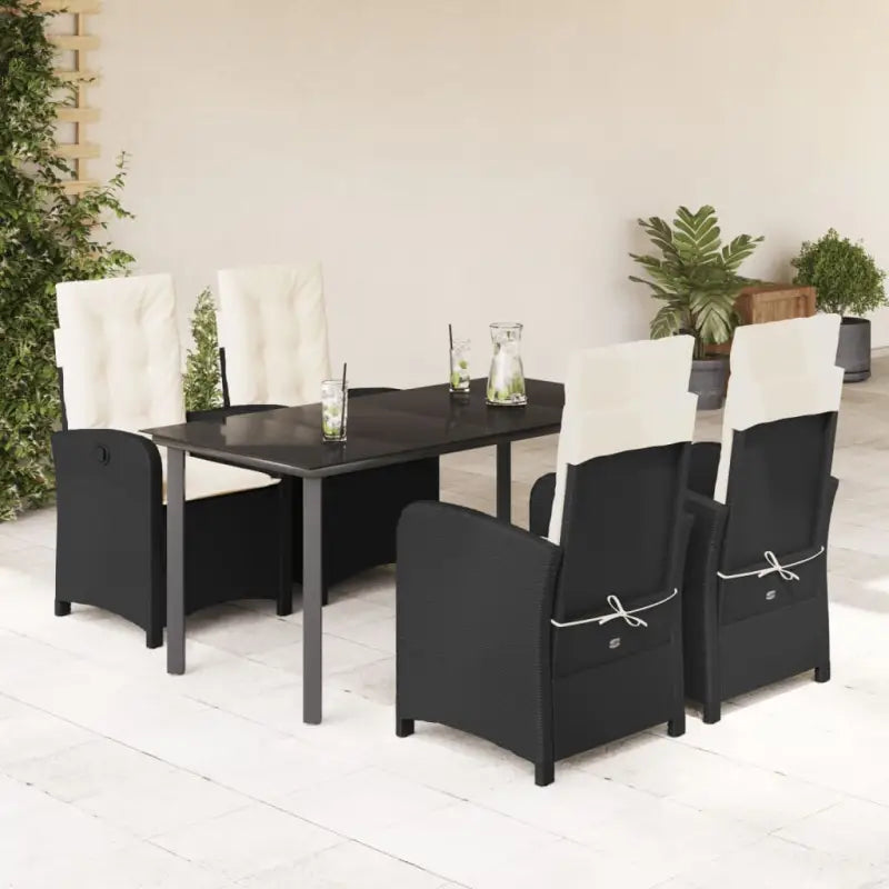 Tuinset met poly rattan voor comfortabele zitervaring en gemakkelijk schoonmaken - 160 cm tafellengte / Zonder