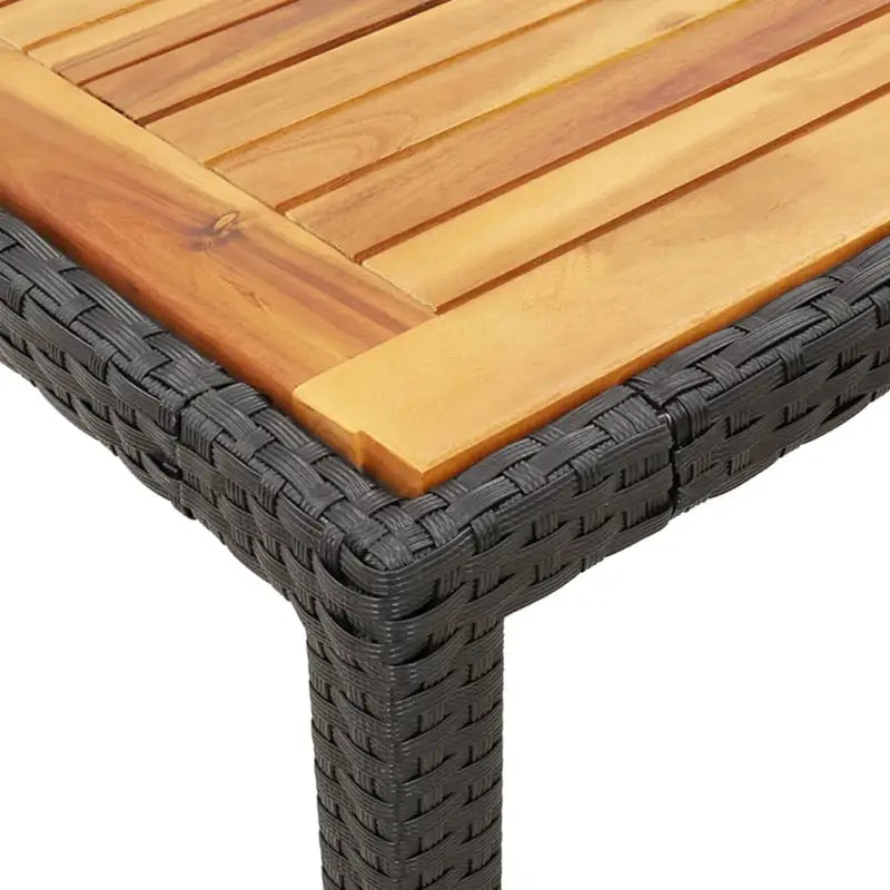 Tuinset met poly rattan voor een comfortabele zitervaring in zwart materiaal - Tuinsets