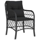 Tuinset met poly rattan voor een comfortabele zitervaring in zwart materiaal - Tuinsets