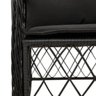 Tuinset met poly rattan voor een comfortabele zitervaring in zwart materiaal - Tuinsets