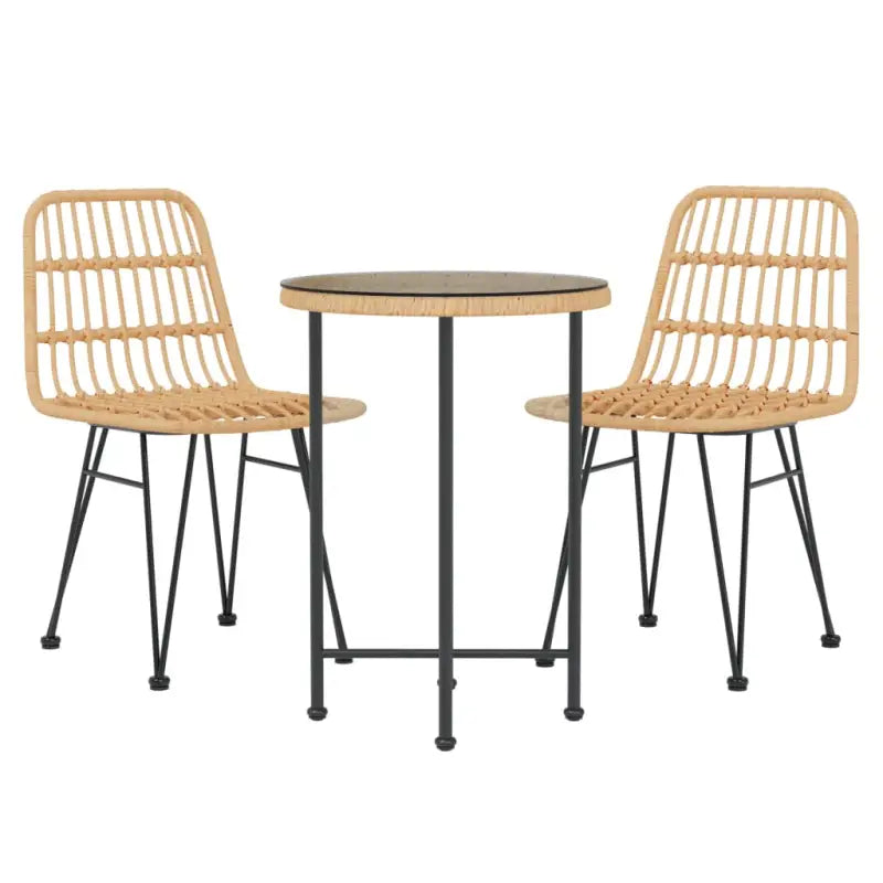 Tuinset met poly rattan voor een mooie uitstraling en eenvoudig schoonmaken - Bruin - Tuinsets