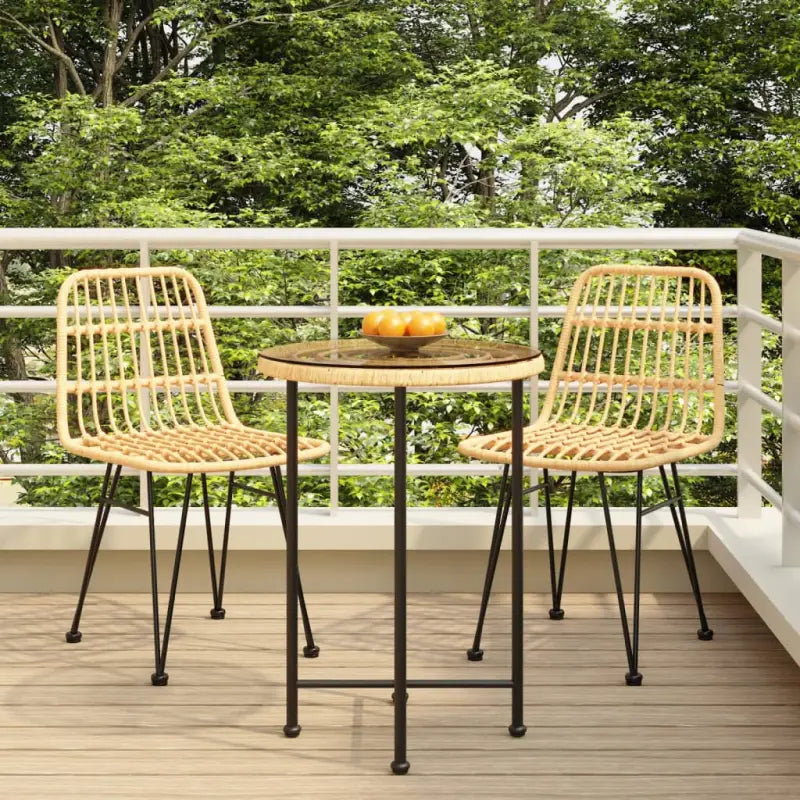 Tuinset met poly rattan voor een mooie uitstraling en eenvoudig schoonmaken - Bruin - Tuinsets