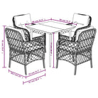 Tuinset met poly rattan voor gemakkelijk schoon en comfortabele zitervaring - Tuinsets