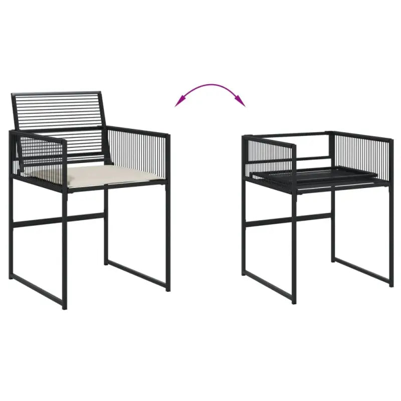 Tuinset met poly rattan voor gemakkelijk schoon en comfortabele zitervaring - Tuinsets
