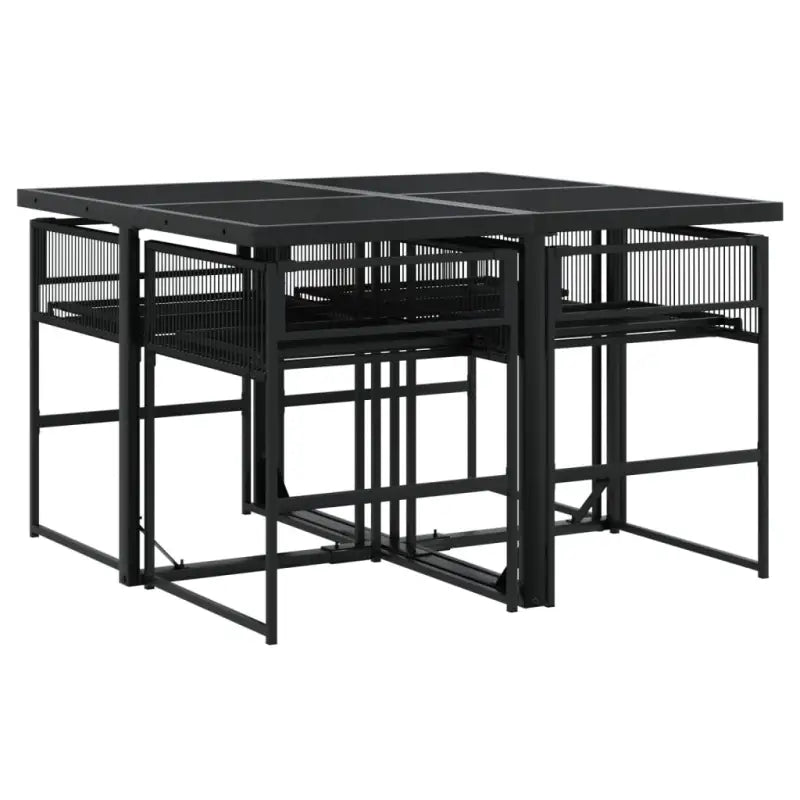 Tuinset met poly rattan voor gemakkelijk schoon en comfortabele zitervaring - Tuinsets