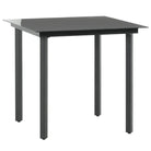 Tuinset met PVC-rattan en stevig stalen frame voor tuin of terras - 80 cm tafellengte - Tuinsets