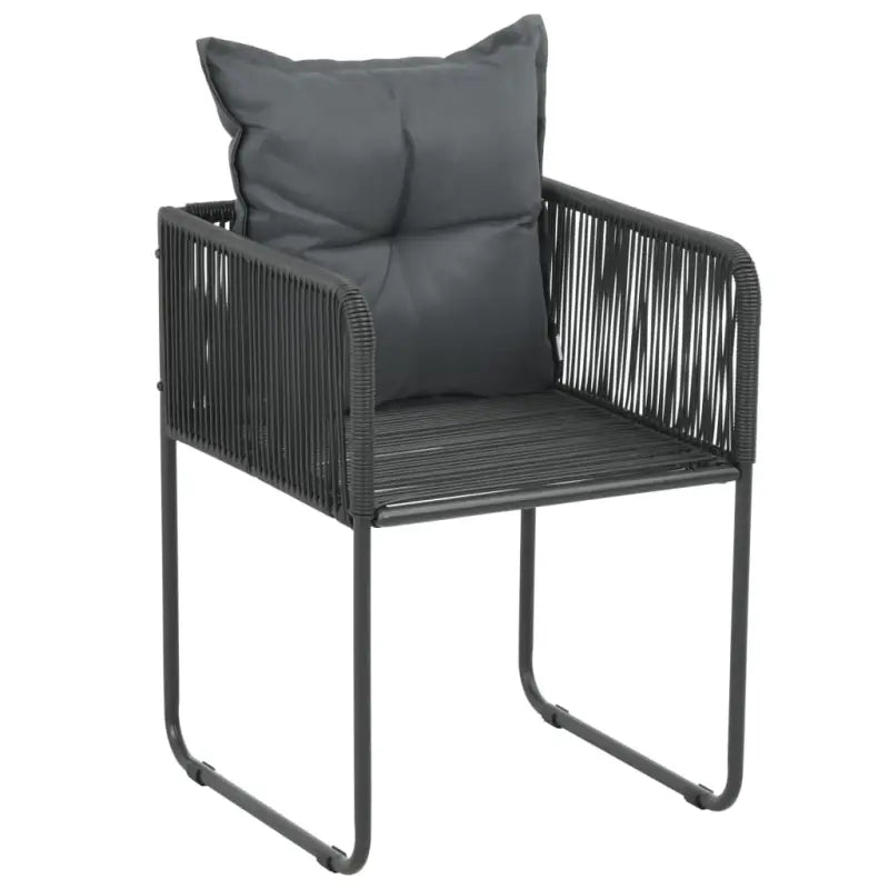 Tuinset met PVC-rattan en stevig stalen frame voor tuin of terras - 80 cm tafellengte - Tuinsets