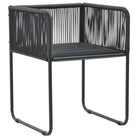 Tuinset met PVC-rattan en stevig stalen frame voor tuin of terras - 80 cm tafellengte - Tuinsets
