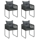 Tuinset met PVC-rattan tuinstoelen en stalen frame - Tuinsets