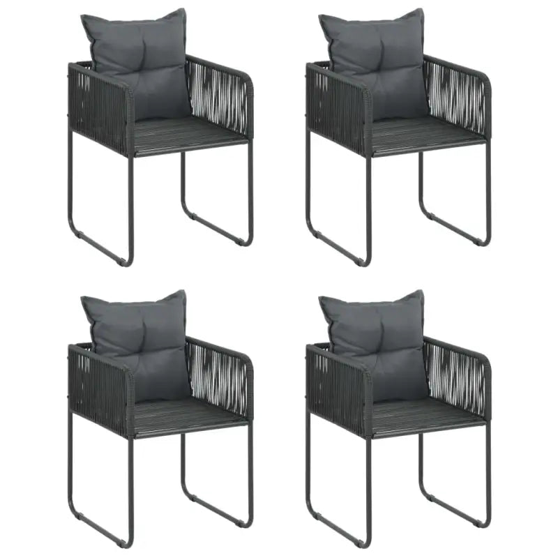 Tuinset met PVC-rattan tuinstoelen en stalen frame - Tuinsets