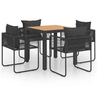 Tuinset met PVC-rattan tuinstoelen en stalen frame - Tuinsets