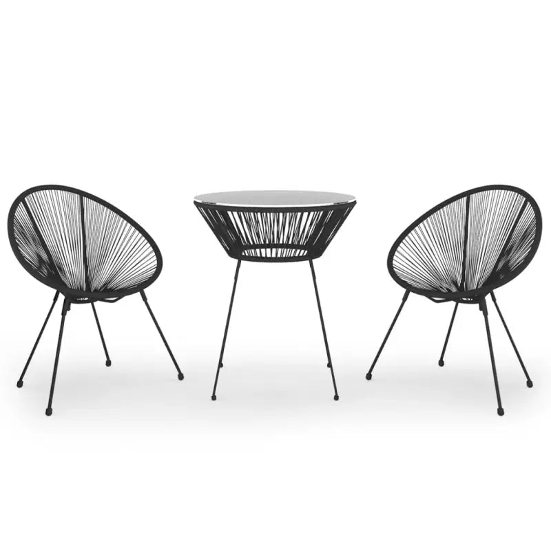 Tuinset met rattan look en gepoedercoat staal afmetingen - Tuinsets