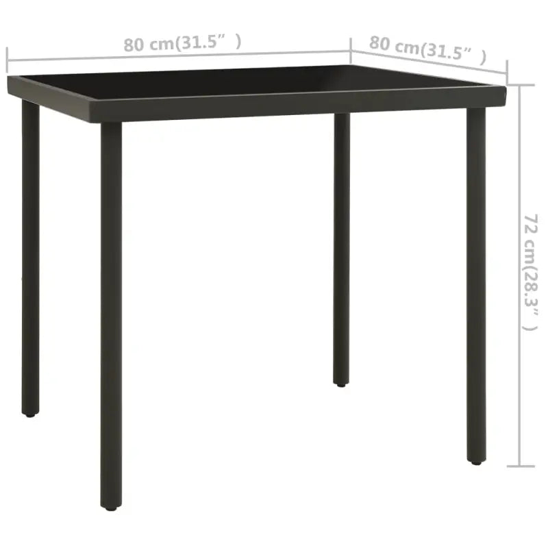 Tuinset met stalen frame en antraciet materiaal voor elegante buitenruimte - Tuinsets