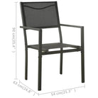 Tuinset met stalen frame en antraciet materiaal voor elegante buitenruimte - Tuinsets