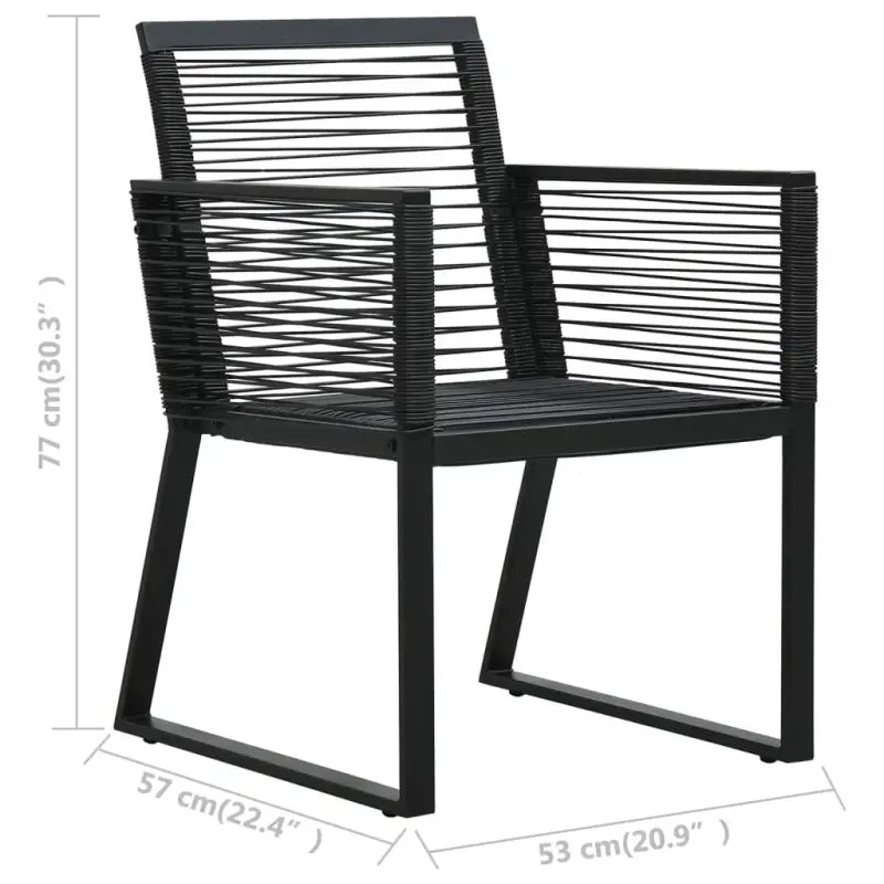 Tuinset met Stalen Frame en Glazen Tafel voor Buiten Gebruik - Tuinsets