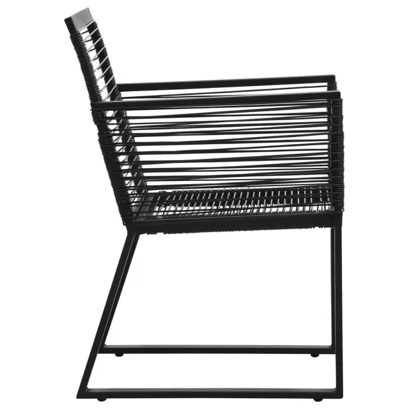 Tuinset met Stalen Frame en Glazen Tafel voor Buiten Gebruik - Tuinsets