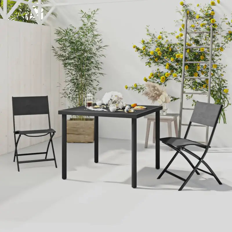 Tuinset met stalen frame en textileen stof voor een stijlvolle buitenplek - Tuinsets