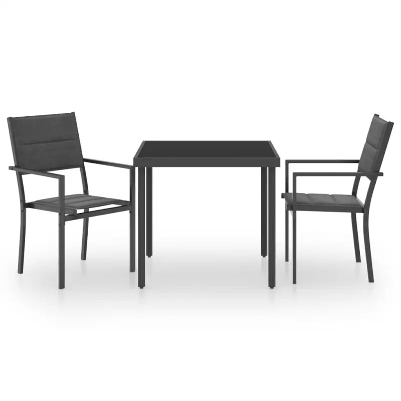 Tuinset met stalen frame in antraciet materiaal voor een stijlvolle buitenruimte - Tuinsets