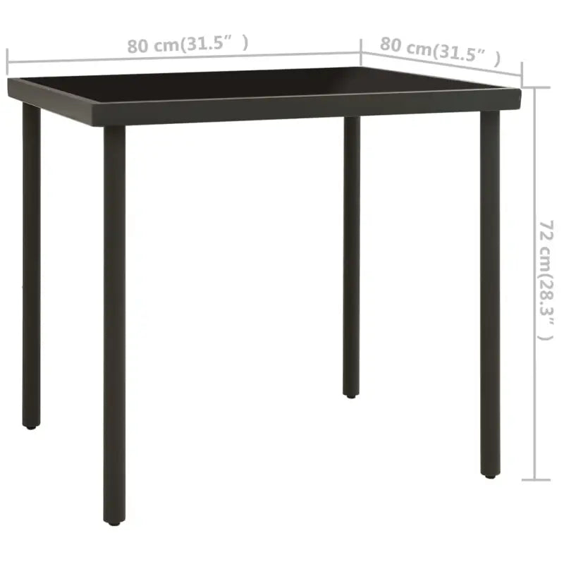 Tuinset met stalen frame in antraciet materiaal voor een stijlvolle buitenruimte - Tuinsets