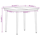 Tuinset met stalen frame in zwart materiaal voor buitengebruik - Tuinsets