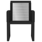 Tuinset met stalen frame in zwart materiaal voor buitengebruik - Tuinsets