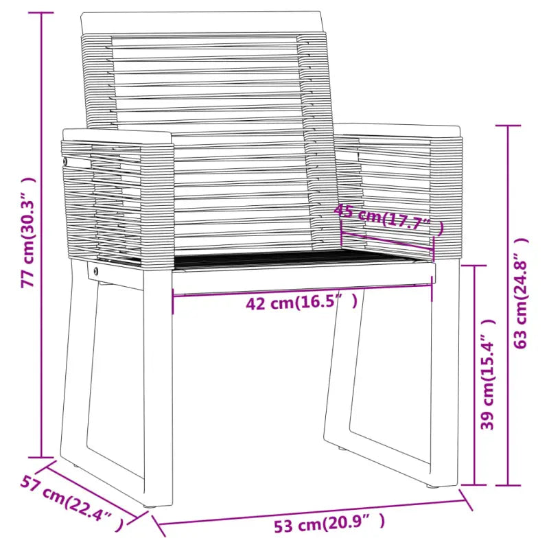 Tuinset met stalen frame in zwart materiaal voor buitengebruik - Tuinsets