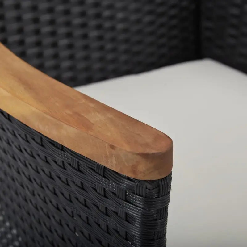 Tuinset met stalen frame voor een stijlvolle tuinruimte levering bevat - Zwart - Tuinsets