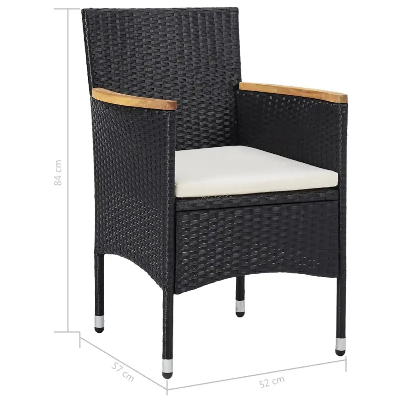 Tuinset met stalen frame voor een stijlvolle tuinruimte levering bevat - Zwart - Tuinsets