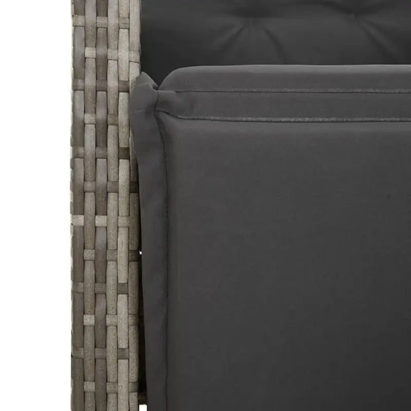 Tuinset met verstelbare tuinstoelen van grijs materiaal en gepoedercoat staal - Tuinsets