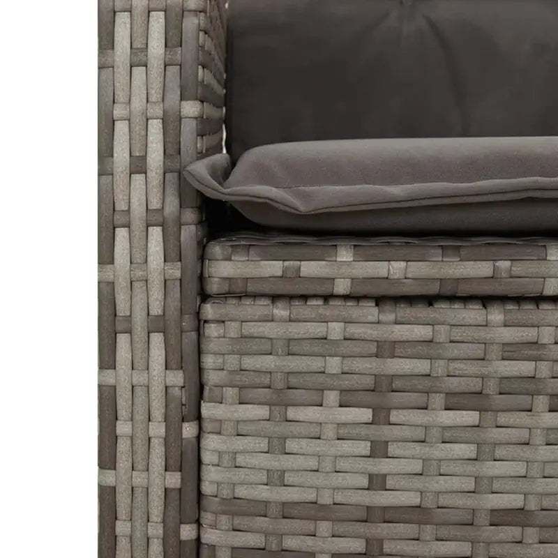 Tuinset met verstelbare tuinstoelen van grijs materiaal en gepoedercoat staal - Tuinsets