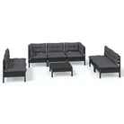 Tuinset met voetenbank tafel van massief grenenhout voor ontspanning - Tuinsets