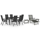 Tuinset met voetensteun en tafel voor comfortabel relaxen en dineren - Tuinsets