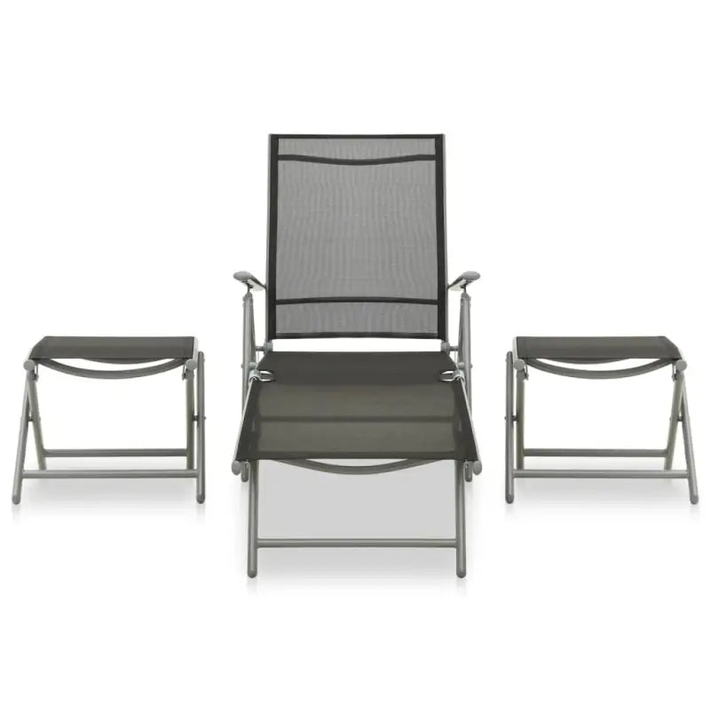Tuinset met voetensteun en tafel voor comfortabele buitenbijeenkomsten - Tuinsets