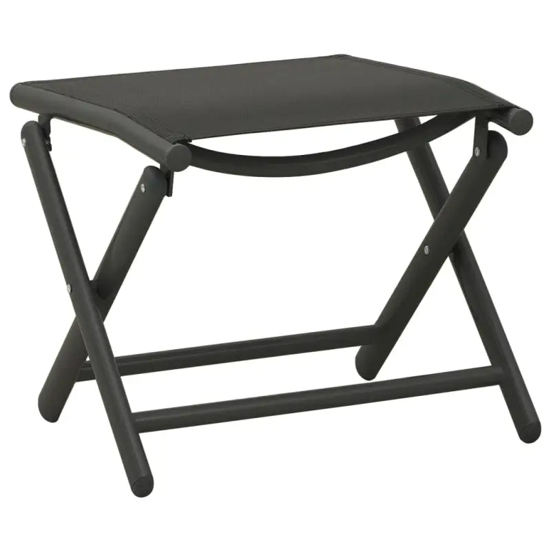 Tuinset met voetensteun en tafel voor ultiem buitencomfort - Antraciet - Tuinsets