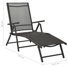 Tuinset met voetensteun en tafel voor ultiem buitencomfort - Antraciet - Tuinsets