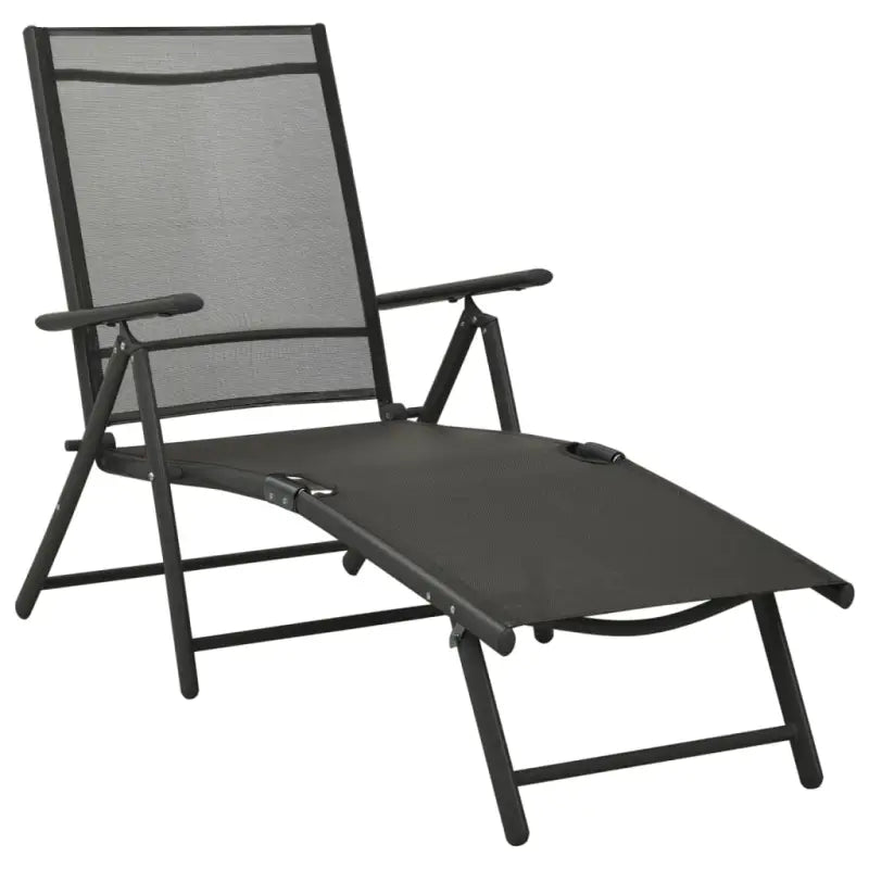 Tuinset met voetensteun en tafel voor ultiem buitencomfort - Antraciet - Tuinsets