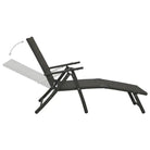 Tuinset met voetensteun en tafel voor ultiem buitencomfort - Antraciet - Tuinsets