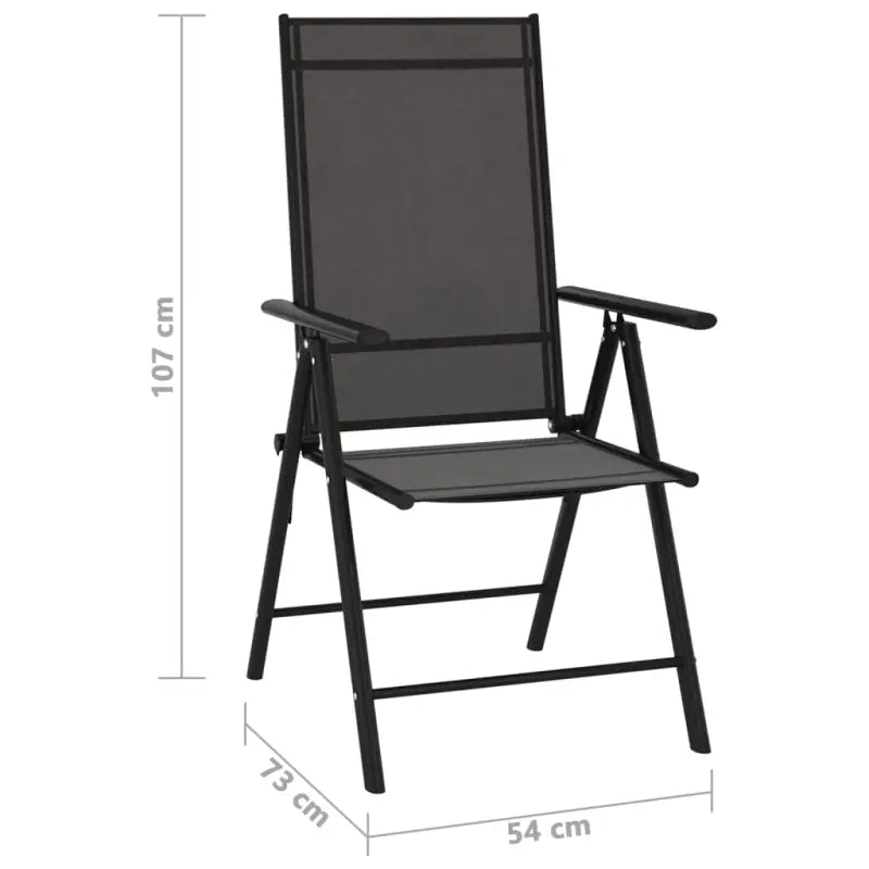 Tuinset met voetensteun en tafel voor ultiem buitencomfort - Antraciet - Tuinsets