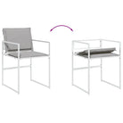 Tuinset met wasbare hoes en gehard glas in wit materiaal - Tuinsets