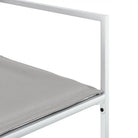 Tuinset met wasbare hoes en gehard glas in wit materiaal - Tuinsets