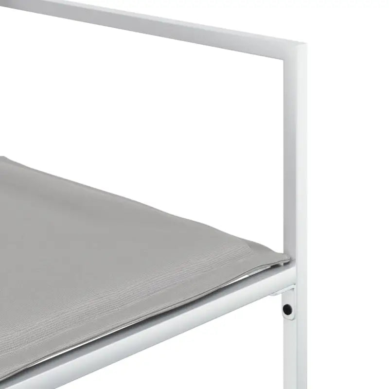 Tuinset met wasbare hoes en gehard glas in wit materiaal - Tuinsets