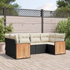 Tuinset met waterdichte zak en beige materiaal van gepoedercoat staal - Zwart en crème - Tuinsets