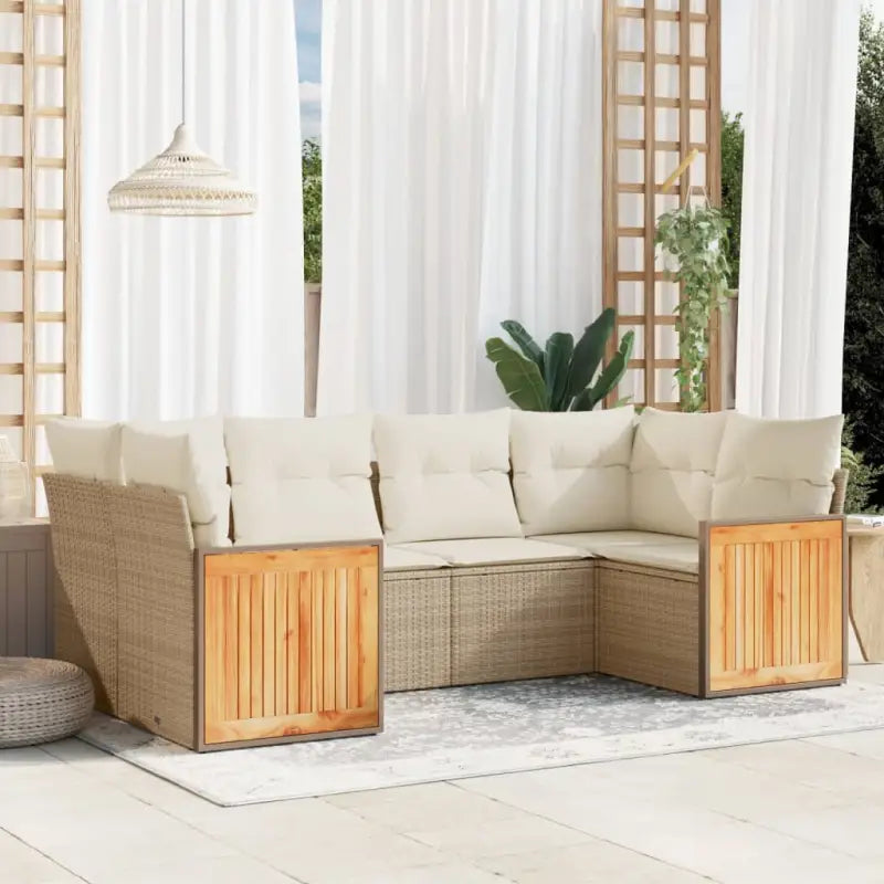Tuinset met waterdichte zak en beige materiaal van gepoedercoat staal - Tuinsets