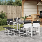 Tuinset met wit materiaal en gepoedercoat staal voor buitenplezier - Tuinsets